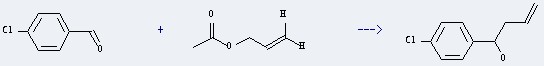 Benzenemethanol,4-chloro-a-2-propen-1-yl- can be prepared by 4-chloro-benzaldehyde and 3-acetoxy-propene.